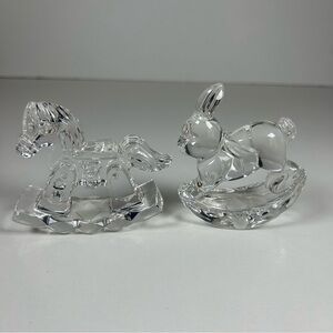 Jonal Full Lead Princess House Rocking Horse&Bunny Germany 24% Lead Crystal Lot